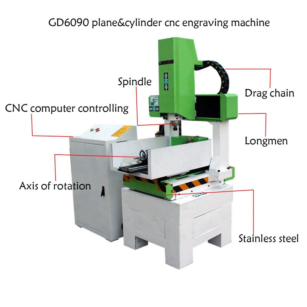 6090 Mini Stone CNC Router for Jade Marble Aluminum