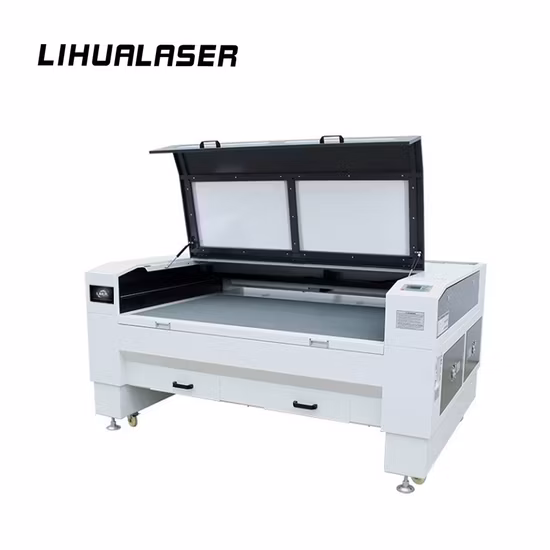 Lihua 1390 1610 Lazer 커터 100w 150w 180w 260w 300w 거품 플라스틱 섬유 종이 Mdf 가죽 아크릴 목재 직물 CNC CO2 레이저 절단 조각 기계